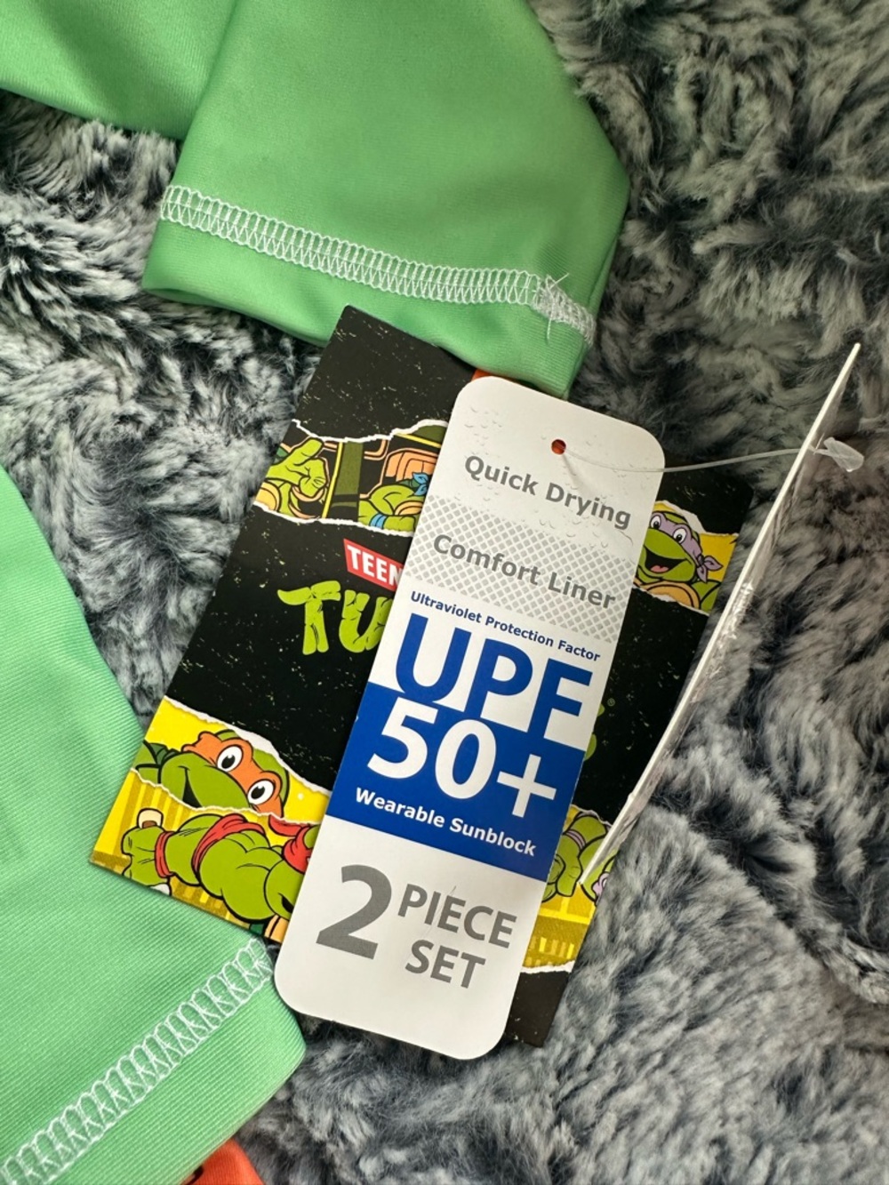 NWTS Nickelodeon Teenage Mutant Ninja Turtles Rashie Swim Set Sz 12 mos - Picture 6 of 11